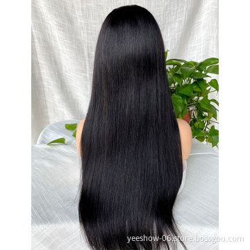 Vendor Stock 13X6 Hd Transparent Swiss Lace Wigs Human Hair Lace Front Glueless Brazilian 100% Virgin Natural Human Hair Wigs